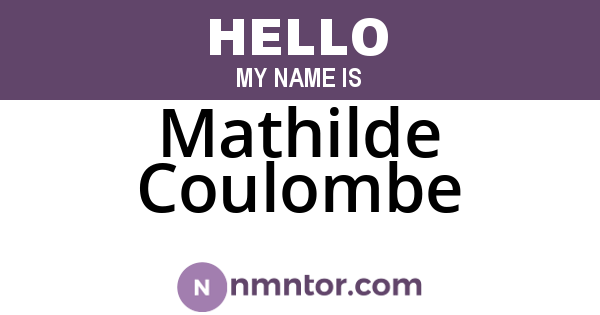 Mathilde Coulombe