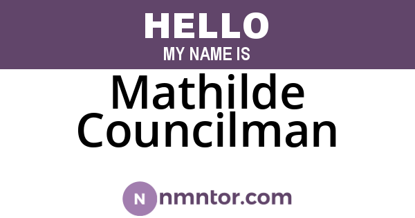 Mathilde Councilman