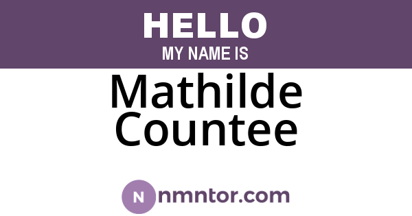 Mathilde Countee