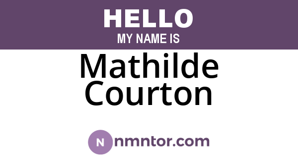 Mathilde Courton