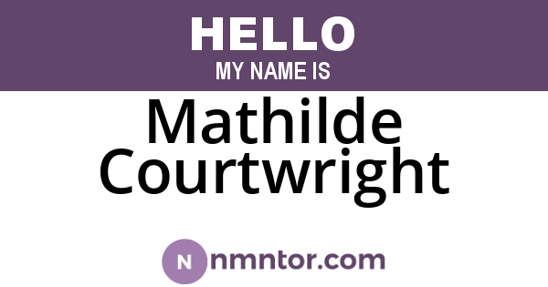 Mathilde Courtwright