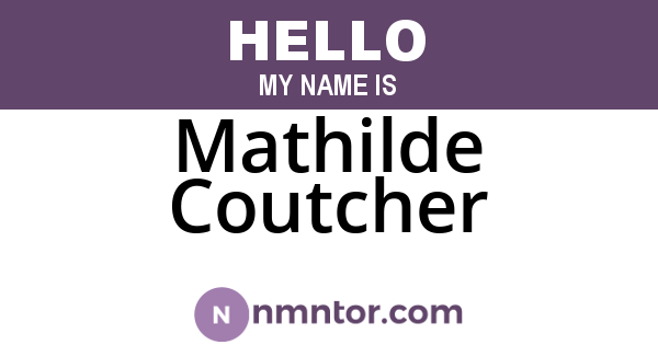 Mathilde Coutcher