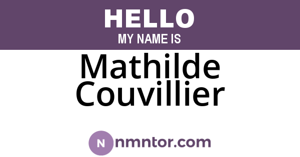 Mathilde Couvillier