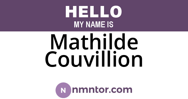 Mathilde Couvillion