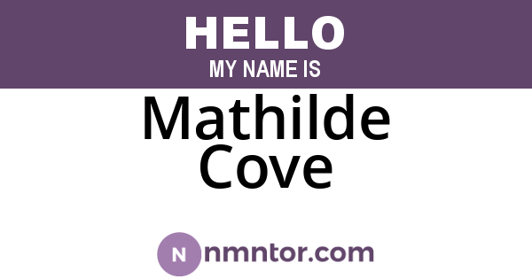 Mathilde Cove