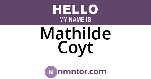 Mathilde Coyt