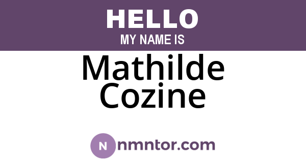 Mathilde Cozine