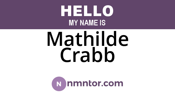 Mathilde Crabb