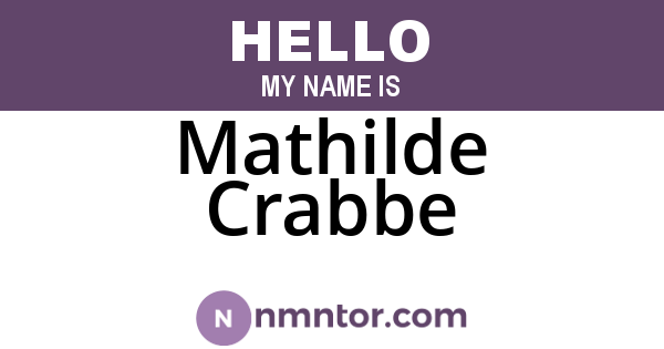 Mathilde Crabbe