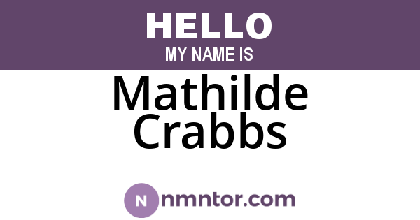Mathilde Crabbs