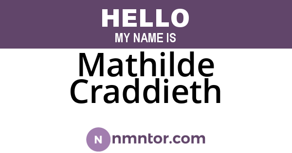Mathilde Craddieth