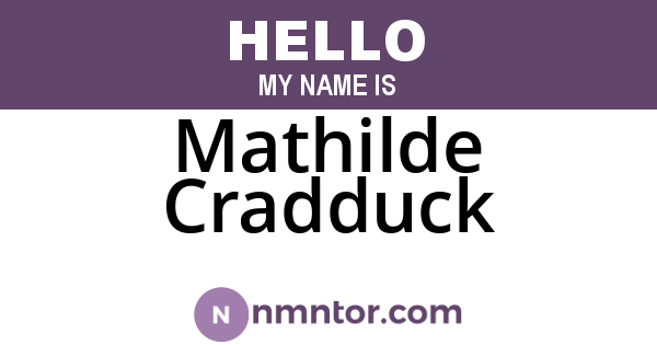 Mathilde Cradduck