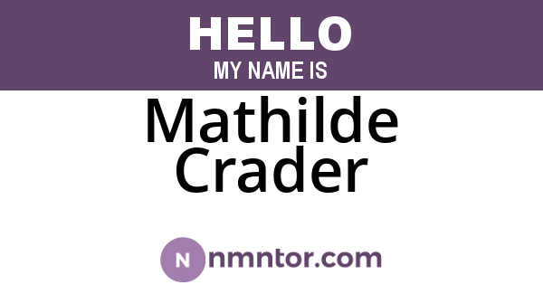 Mathilde Crader