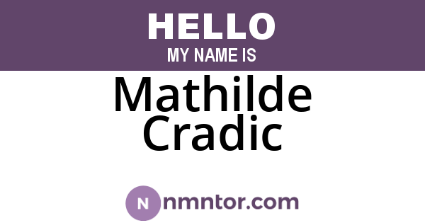 Mathilde Cradic