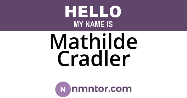 Mathilde Cradler