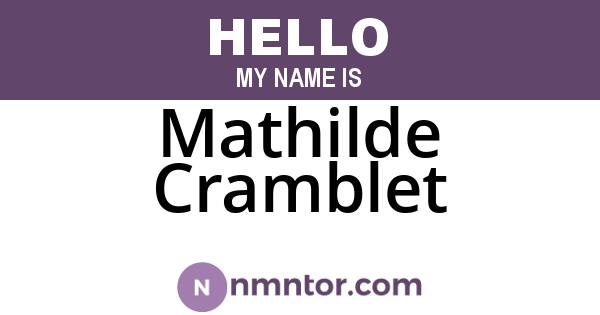 Mathilde Cramblet