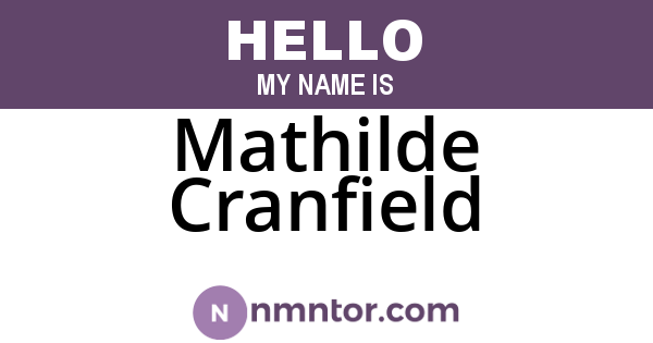 Mathilde Cranfield