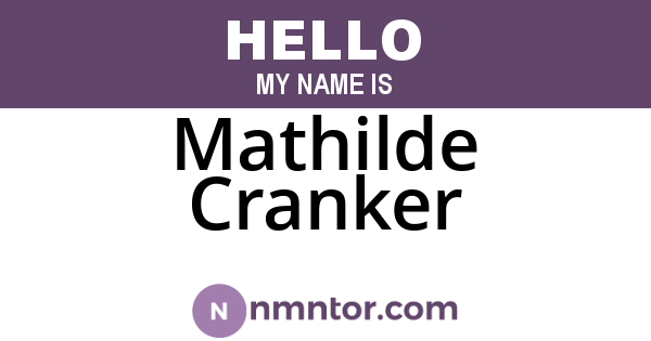 Mathilde Cranker