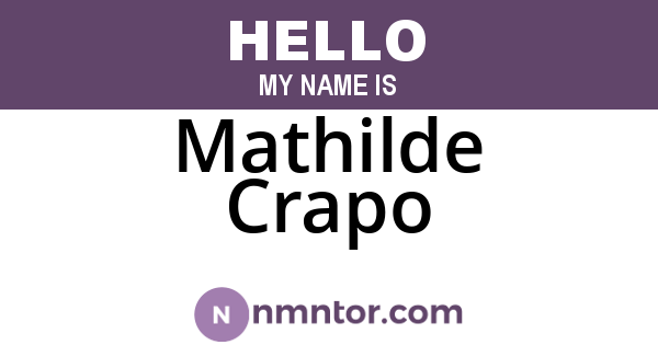 Mathilde Crapo