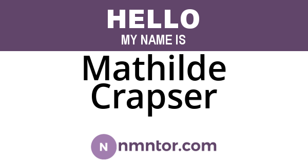 Mathilde Crapser