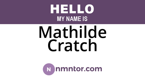 Mathilde Cratch