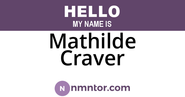 Mathilde Craver