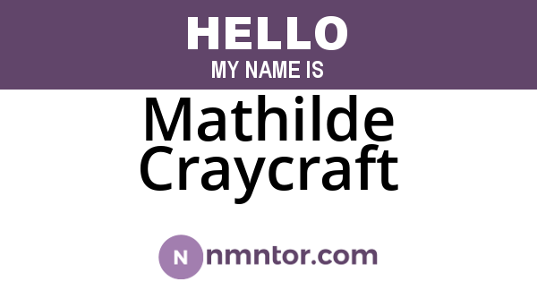 Mathilde Craycraft