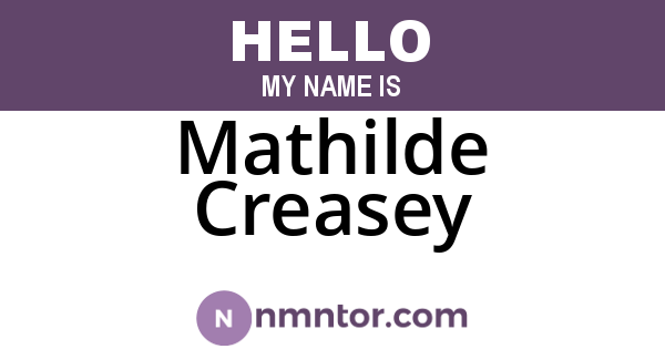 Mathilde Creasey