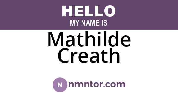 Mathilde Creath