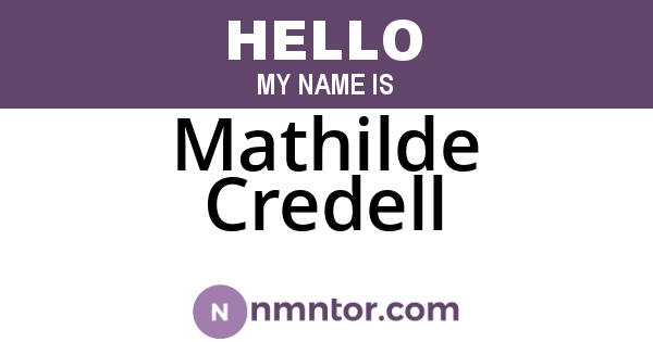 Mathilde Credell