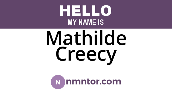 Mathilde Creecy