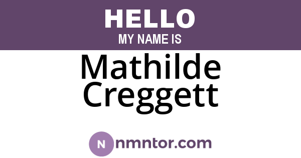 Mathilde Creggett