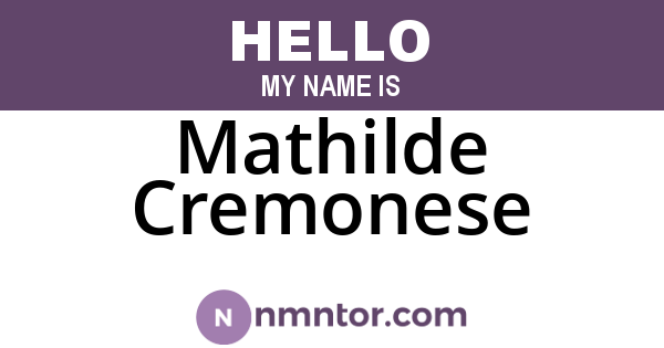 Mathilde Cremonese