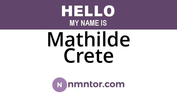 Mathilde Crete