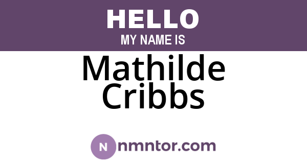 Mathilde Cribbs