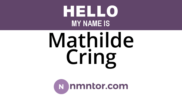 Mathilde Cring