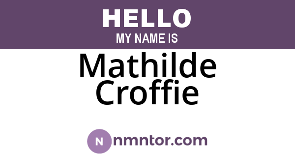 Mathilde Croffie