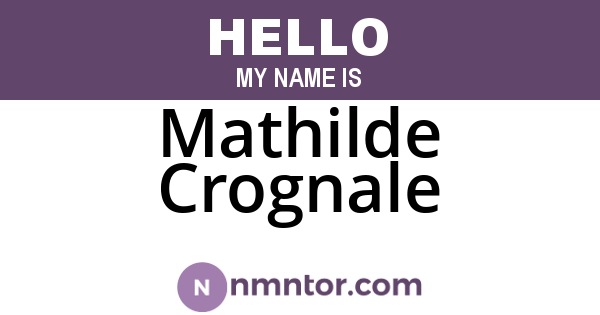 Mathilde Crognale
