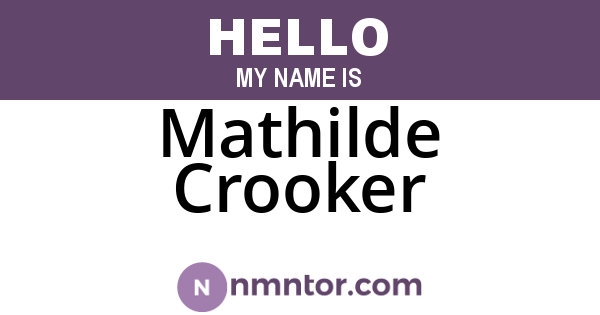 Mathilde Crooker