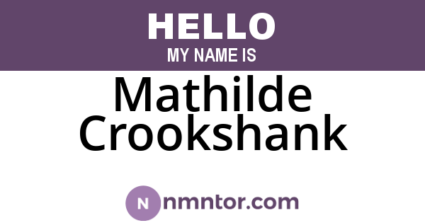 Mathilde Crookshank