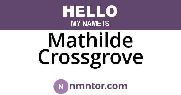 Mathilde Crossgrove