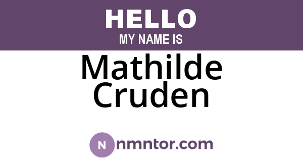 Mathilde Cruden