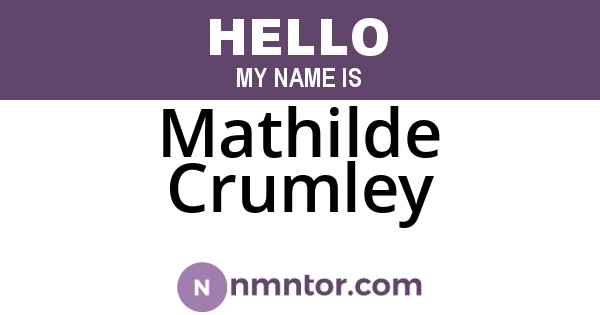 Mathilde Crumley