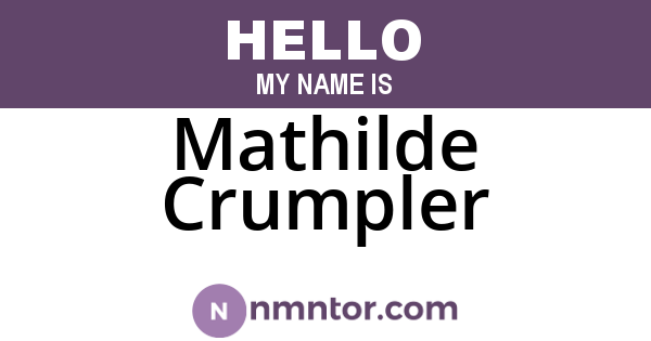 Mathilde Crumpler