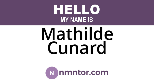 Mathilde Cunard