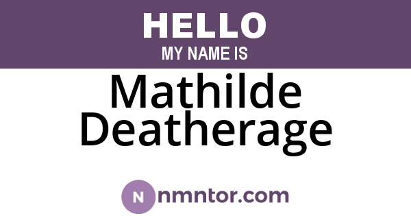 Mathilde Deatherage