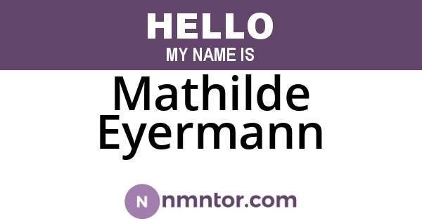 Mathilde Eyermann