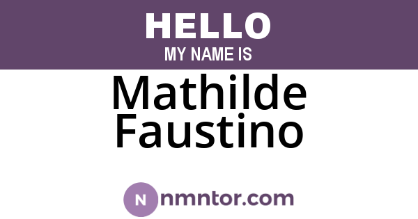 Mathilde Faustino