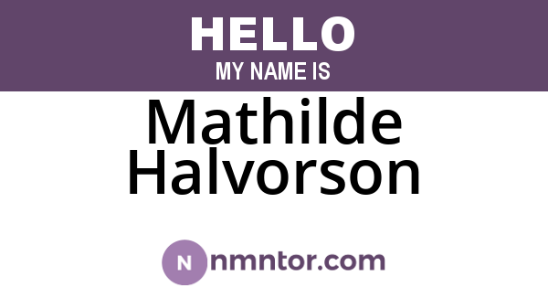 Mathilde Halvorson