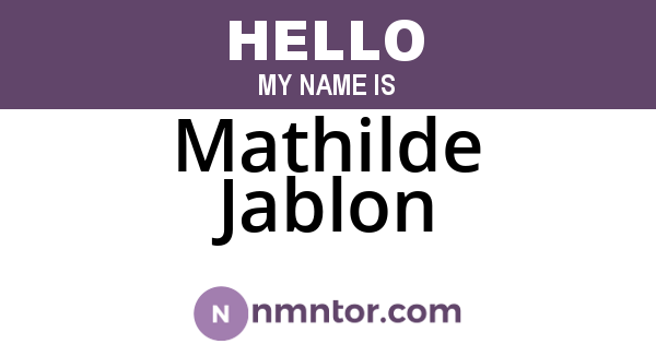 Mathilde Jablon